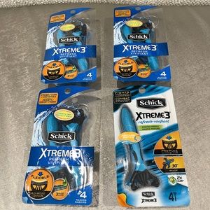 Schick Xtreme 3 disposable razors, 4 packs, 16total razors, NEW